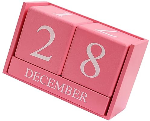 MAGICLULU Tischkalender Aus Holz Ewige Kalenderblöcke Kalender Für Immer Aus Holz Kawaii-kalender Holzwürfel Kalender Blockkalender Lehrer Schreibtisch Dekor Arbeit Hölzern Ornamente