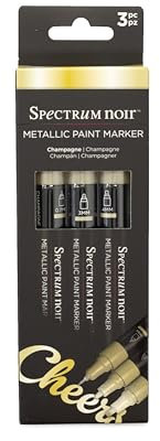 Spectrum Noir - High Shine Opaque Metallic Paint Marker Pack of 3 - Champagne