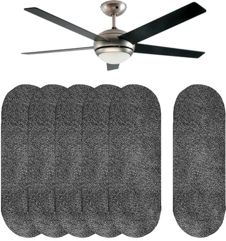 Moageme Fan Filter for Ceiling Fan,Easy-Stick Activated Carbon Filters | Ceiling Fan Dust and Air Purifier Pads, Unscented Ceiling Fan Freshener, Captures Common Household Contaminants