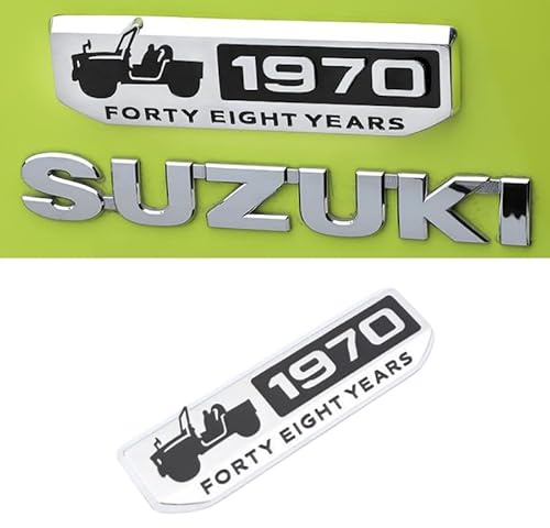 zzbFee Auto-Logo-Emblem-Aufkleber für Suzuki Jimny JB64 JB74, Stilvolle Vordere und Hintere Emblem Abzeichen Dekoration Auto Exterieur Dekoration Modifizierte Zubehör,Black