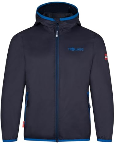 Trollkids Kids Trolltunga Jacket | Wasserdicht, Atmungsaktiv, Sehr leicht, Angeschnittene Kapuze, Packaway-Pocket