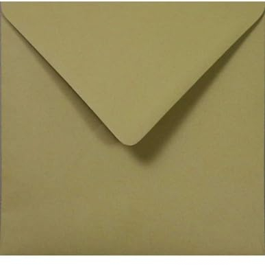 Netuno 100 quadratische Briefumschläge Oliv-Grün 155 x 155 mm 120g Crush Olive schöne Briefhüllen Vintage Einladungs-Umschläge Hochzeit Weihnachten Geburtstag Ostern besondere Briefumschläge farbig