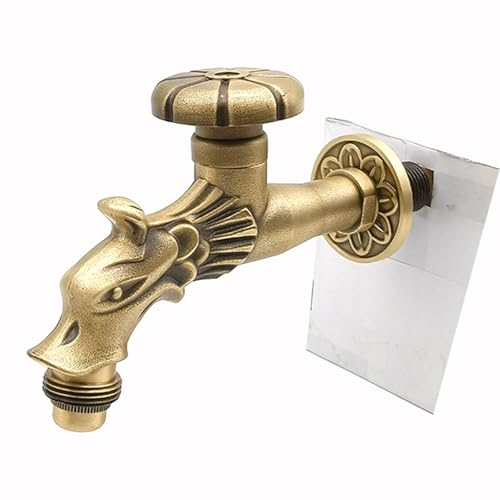Robinet de Jardin decoratif Robinet Exterieur Jardin 1/2 Femelle Robinet Jardin Antigel en Laiton Robinet D'extérieur Robinet Eau Froide
