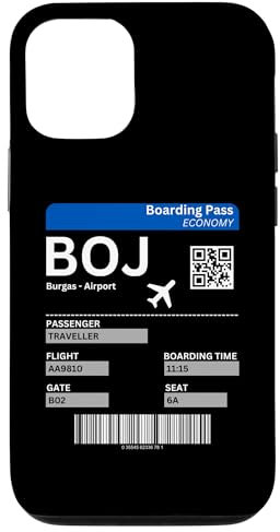 iPhone 13 Pro Boarding Ticket Burgas BOJ Airport Bulgaria Burgas Case