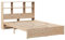 vidaXL Massivholzbett, Bett mit Bücherregal ohne Matratze, Bettgestell mit Lattenrost, Holzbett Doppelbett für Schlafzimmer, 120x200cm Kiefernholz