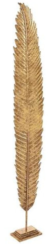Deco Woerner Metallfeder Deko-Feder Aufsteller Federdeko Feder-Aufsteller Gold 170 cm