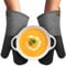 Cuisinart Heritage Kitchen Oven Mitts – Heat-Resistant Kitchen Mitts for Oven with Non-Slip Neoprene Palm, Long Cuff, and Cotton Filling – Durable Oven Gloves for Cooking, Baking, & Grilling