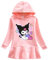 Robes pour Filles, Robes à imprimé de Dessin animé Kawaii pour Filles, Sweat-Shirt à Capuche, Robes de Princesse pour Les Filles, Automne,Rose,110cm