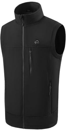 Kelandoom Gilet Chauffant,Bseical Veste Chauffante Homme Femme Vent Et Pluie Hiver Extérieur Vêtement 3 Températures Réglables Besoin De Sorties USB Pour Ski En Plein Air Randonnée Chasse Camping