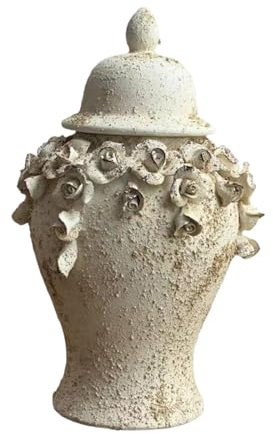 Baoblaze Pot à Gingembre en Porcelaine, Vase en céramique, Pastoral Vintage, Ornement de Table pour Bureau, Chambre à Coucher, Cadeau de Pendaison de, S