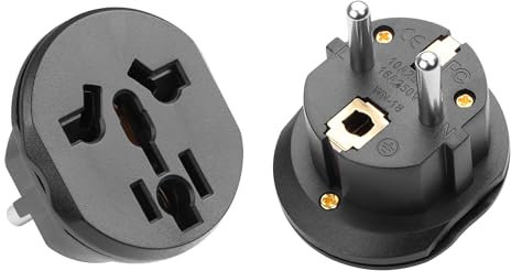 YAODHAOD Stecker Adapter 2 Stück，Universal Adapter，UK to EU Adapter, Adapter China Deutschland Stecker，Reiseadapter Weltweit für Deutschland, USA,UK,Thailand,Schweiz,China,Italien,Indien