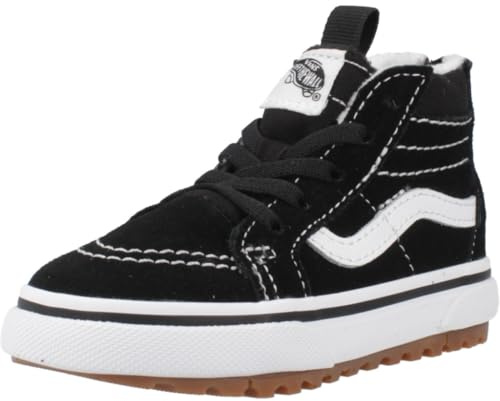 Vans MTE Unisex Sk8-hi Toddler Zipper Sneaker, Black White, 12.7 cm
