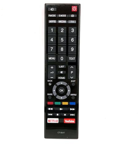 XINFUTE CT-8547 passend für Toshiba TV-Fernbedienung 49L5865 49L5865EV 49L5865EA 49L5865EE