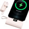 UFUZON Ishiva Mini Power Bank 5000 mAh USB-C – Caricabatterie Portatile Wireless, Batteria Esterna con Display LED, Power Bank Compatibile con USB-C Samsung e Smartphone Android, iPhone 15/16, Rosa.