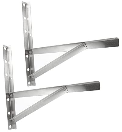 TIDTALEO Soporte De Montaje Para Aire Acondicionado Plegable Acero Inoxidable 2 Unidades 1-1.5 Unidades