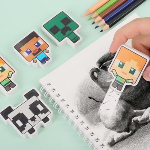 Fzyisw 12 Stück Radiergummi 1.9 in × 1.5 in Radierer Videospiel Party Mitgebsel, Radiergummi Kindergeburtstag Gastgeschenke, Gamer Thema Party Mitgebsel für Jungen, Spiele Party Geschenke Mitbringsel
