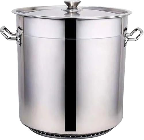 Olla de acero inoxidable, ollas grandes, olla de acero inoxidable, olla de 40 cm, 25 litros