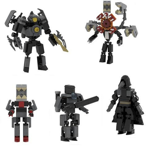 LCTM Skibidi Toilet Titan Building Blocks Toy Cameraman Speakerman Clock TV Man Monitor Action Figure Model Horror Game Multiverse Upgraded Adults Kids Fans Collectible Animation Birthday Gift A