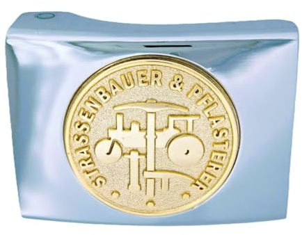 GravurManufakturBerlin Koppelschnalle Straßenbauer Pflasterer Handwerk Zunftzeichen Meister, Meisterschüler, Geselle, Lehrling, Alt-Meister Koppelschloss