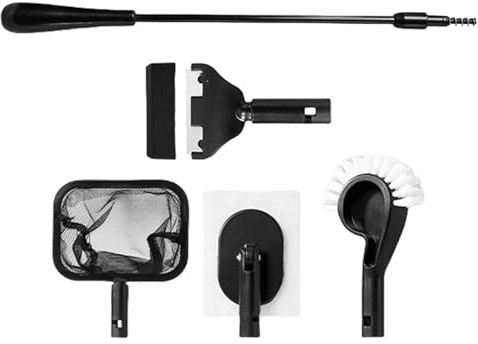 Reinigungsset für Aquarium – Set mit 4 Reinigungswerkzeugen für Aquarien, sicher und weich, zur Entfernung von Algen, Pflege zu Hause, für den Innenbereich und