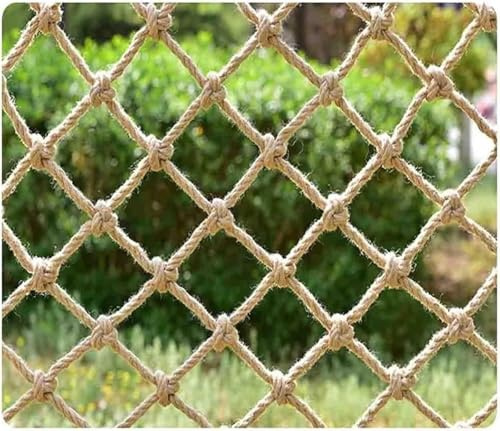 Generisch Jute Ranknetz für Pflanzen, Pflanzennetz mit Großer Maschenweite für Kletterpflanzen Hofeinfahrt Netz, Rankhilfen für Kletterpflanzen, Gewächshaus Erbsen Bohnennetz