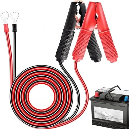 Medrialife 2 Stück 30 A Krokodilklemmen Starthilfekabel 12V 24V Überbrückungskabel Auto Batterie 1m – Ideal für Pannenhilfe, Camping, Wohnmobil und Offroad