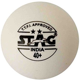 Stag 2 Star Table Tennis (T.T) Balls | Pack of 6 | Color: White | Material: Plastic | T.T.F.I Approved | Advanced High Performance | Tournaments and Recreational Play|