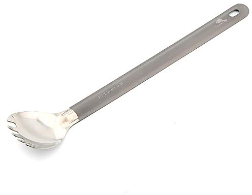 TOAKS Vajilla Tenedor Cuchara Vajilla Exterior de Titanio Ultraligera (SLV-14)