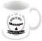 World's Best Manager Personalised Mug Gift - Customise Cup with Name - Silver