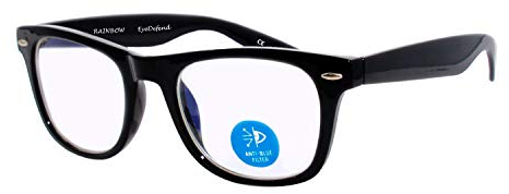 rainbow safety Blaulichtfilter Brille Bildschirmbrille Blaufilter Brillen für PC Smartphone TV Tablet Screens RWN1BL (Schwarz)