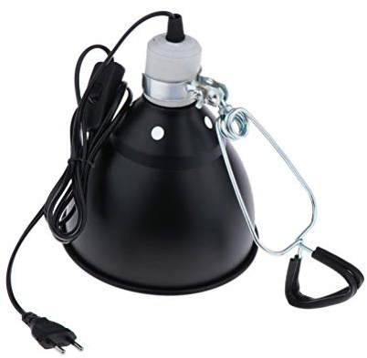 Support de lampe rotatif pour aquarium avec abat-jour et douille en céramique E27 (ne contient pas d'ampoules)