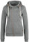 OXMO OXVicky Sweat Zip-Hoodie Damen Sweatjacke Kapuzenjacke Hoodie mit Kapuze Kordel Reißverschluss Eingrifftaschen Regular fit, Größe:XS, Farbe:Grey Mel (7982363)