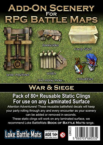 Loke BattleMats - Kriegsszenario: Add-On Scenery War & Siege - Miniature Wargame - Ab 12 Jahren