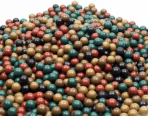 KuTi Kai 9mm Mud Slingshot Balls Harter Tonball Katapult Sling Shot Munitionsball zum Schießen Zielübungen (Bunt, 0,5kg/Packung)