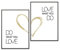 Ritter Mediendesign Premium Kunstdruck Set Do what you love Bild Wandbild Poster Herz Gold Geschenkidee Deko Din A4 Dekoration