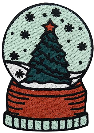 Finally Home Weihnachten Tannenbaum in Schneekugel Patch zum Aufbügeln | Weihnachts Patches, Weihnachten Bügelbild, Weihnachtsmann Aufnäher