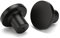 LONTAN 15 Pack Black Kitchen Knobs Black Cupboard Knobs Round Cabinet Drawer Hardware Aluminum Alloy for Wardrobes Furniture
