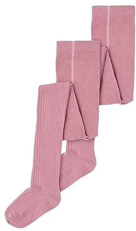 NAME IT Unisex Baby Nknpantybukser Rib 2p Noos Strumpfhose, Wistful Mauve, 74-80 EU