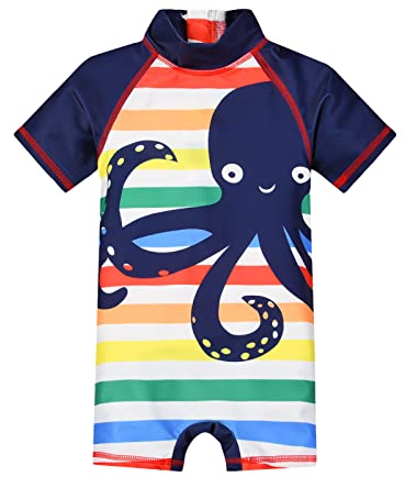 Enfants Garçons Maillots de Bain Une Pièces Combinaison de Natation UPF 50+ Protection Solaire Costume de Natation Anti-UV Costume de Surf Combinaison de Plongée