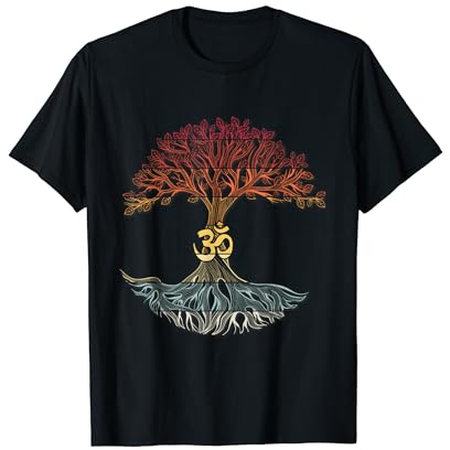 Lebensbaum-Yoga Om Shirt Keltisches Yoga T-Shirt