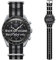 Uhrenarmband für Omega X Swatch Moonswatch, Speedmaster, 20 mm, Schnellverschluss, Gummi-Uhrenarmband, Ersatz (schwarz/grau-Nylon, 20 mm)