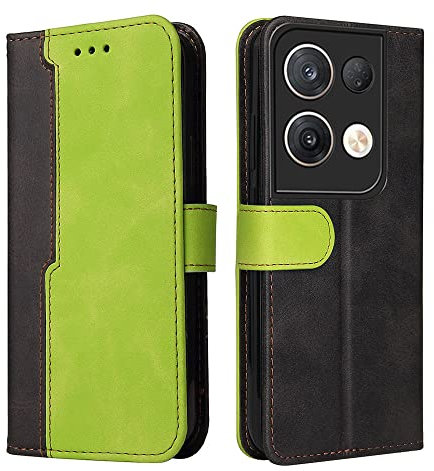 XINNI Cover Protettiva per Oppo Reno8 PRO 5G(Reno 8 PRO) Case, retrò Cellulare Custodia Libro Antiurto in Flip Pelle PU/TPU, Portafoglio Flip Magnetica, Verde