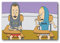 MINGCAI Beavis And Butthead From 1993 to 1997 Cartoon Film Poster Malerei Leinwand Wandkunst Wohnzimmer Poster Gemälde 30 x 45 cm