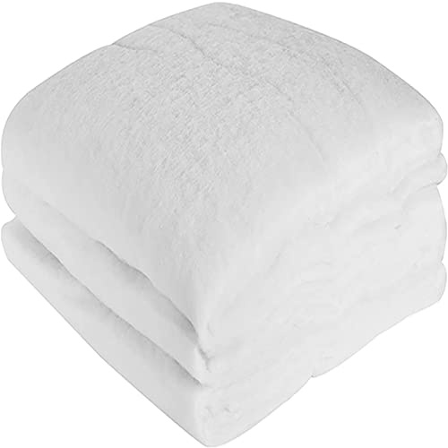 OAIEU Couverture De Neige Artificielle De Noël D'Intérieur Décoration d'hiver Faux Moelleux Faux Tapis De Neige Décorations De Village De Noël De Vacances (Blanc)