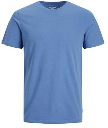 JACK & JONES Mens Jjeorganic Melange Tee O-Neck Noos T-Shirt, French Blue/Detail: Melange, L UK
