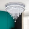 Deckrico Kristall Kronleuchter Moderne Deckenlampe LED Beleuchtung Befestigung für Wohnzimmer Schlafzimmer Küche Esszimmer (Kühl Weiß)