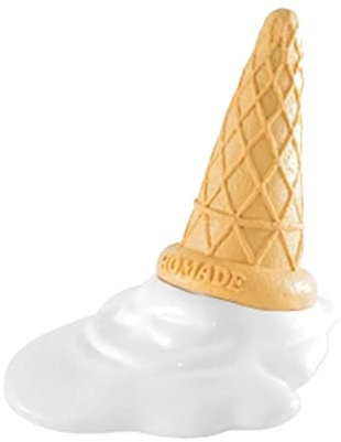 Door Wedge Stoppe,Door Stops,Door Stoppers,Ice Cream Door Stop, Rubber Non-Slip Movable Door Stopper Used in Home or School-White10cm