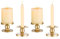Romadedi Kerzenständer Gold Stabkerzen Metall - 4er Set Kerzenhalter Stabkerze Stumpenkerzen Vintage Morden Deko für Hochzeit Tischdeko Weihnachten Wohnzimmer Adventskranz