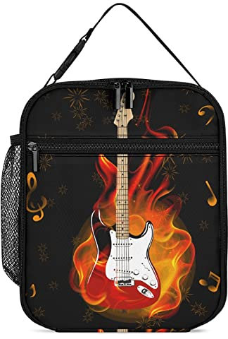 PINEPAL Electric Guitar Lunch Bag For Women Men Gifts Insulated Cooler Lunch Box For Adult Leakproof Thermal Meal Tote Bag Lunchbox For Work/Picnic/Hiking
