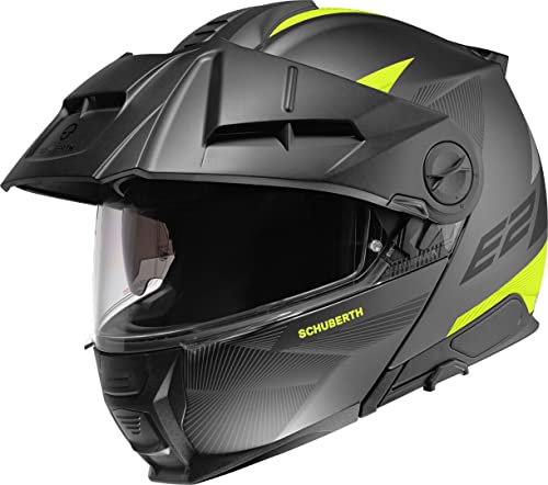 Schuberth E2 Defender Klapphelm, schwarz matt/gelb, M (57)